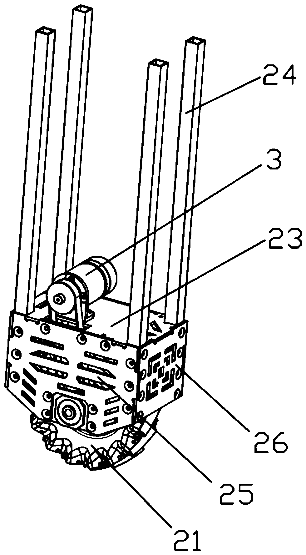 Transportation robot capable of vertically climbing steps