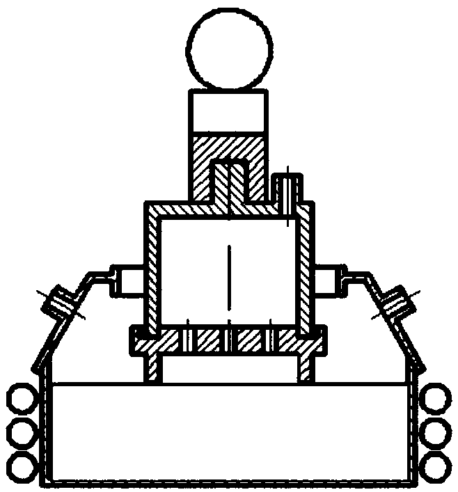 Die pressing device adopting tin liquor to support vacuumizing for glass and die pressing process of die pressing device