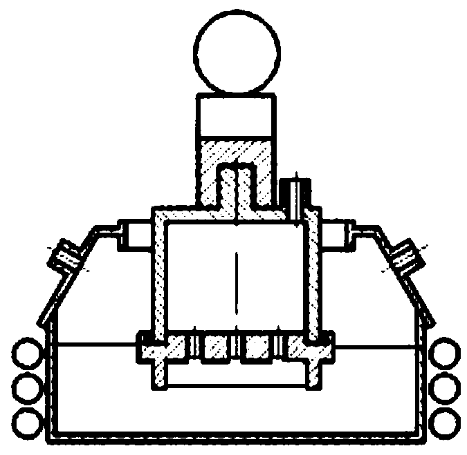 Die pressing device adopting tin liquor to support vacuumizing for glass and die pressing process of die pressing device