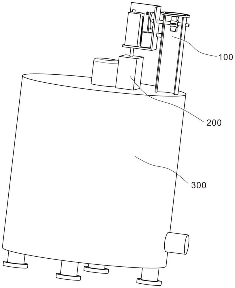 Water-based paint stirring, monitoring and feeding device