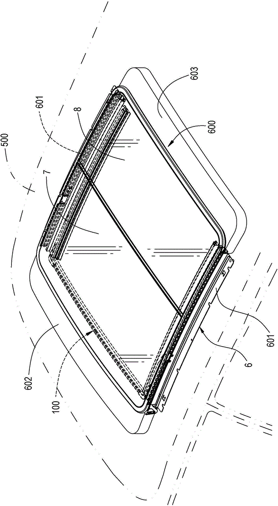 Wind structure of automobile skylight