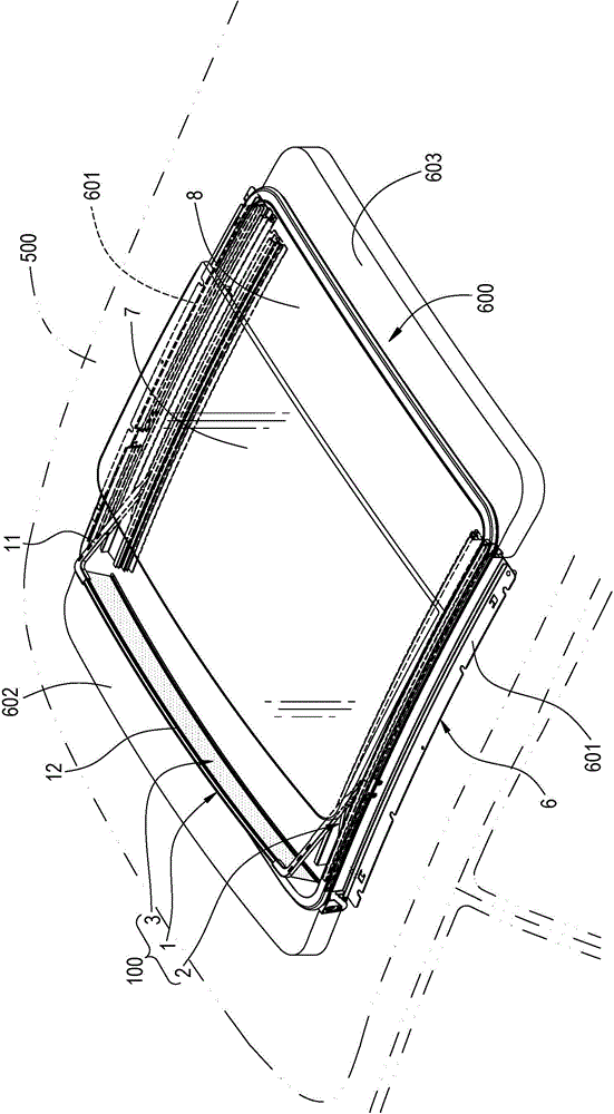 Wind structure of automobile skylight