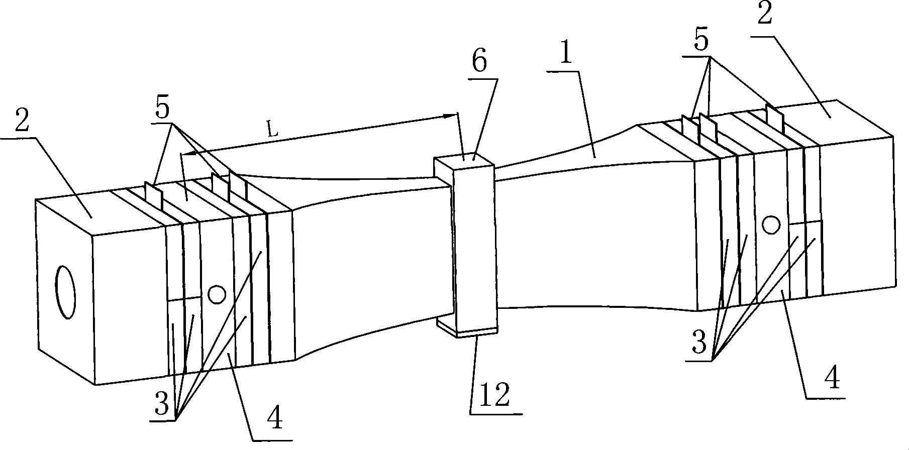 Single-driving foot sandwiched transducer type longitudinal bending linear ultrasonic motor