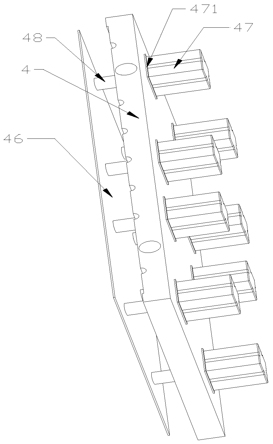 EPS board vertical slitting prestress positioning device