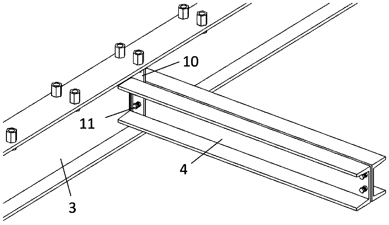 Modular steel-concrete composite bridge model and method for bridge damage identification test