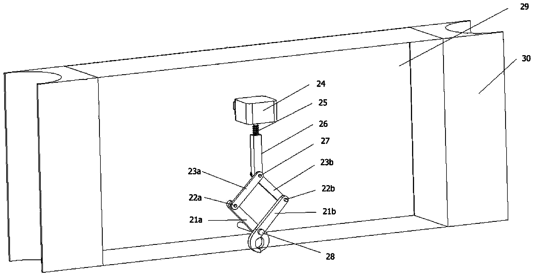 Three-point bending drop collision test method and device for equivalently simplifying beam