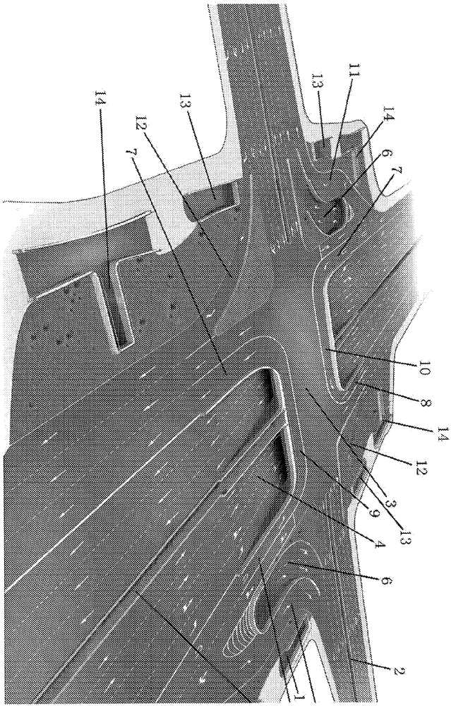 An urban crossroad structure