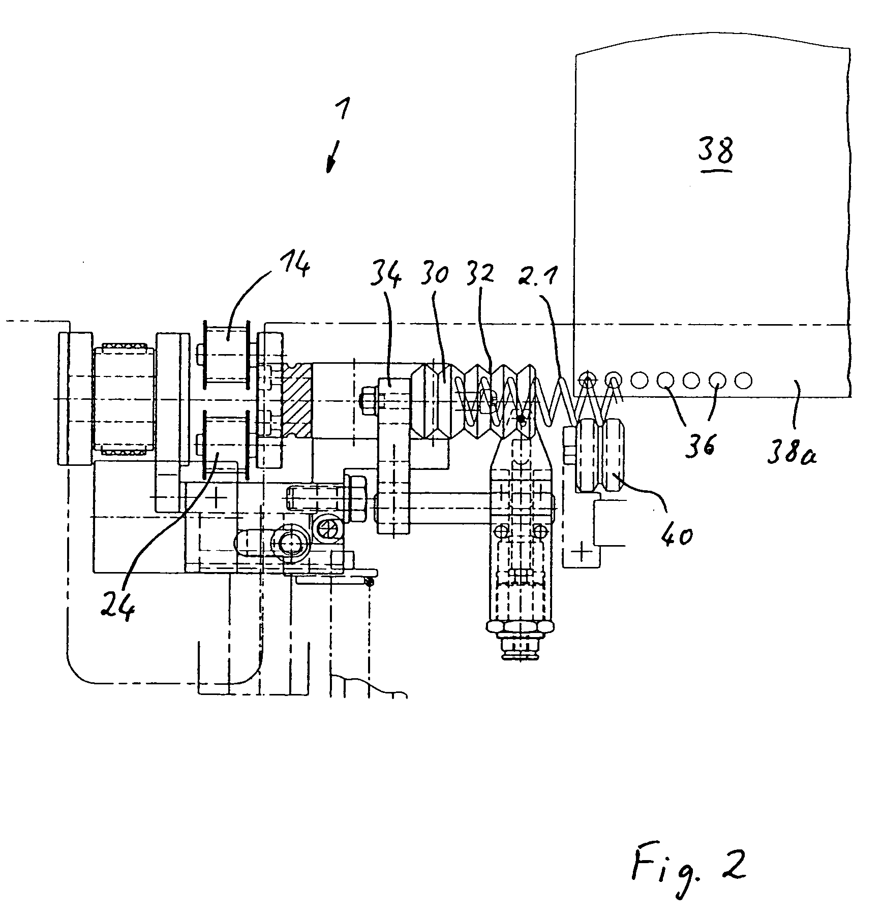 Device and procedure for twisting a coil into perforations of flat components