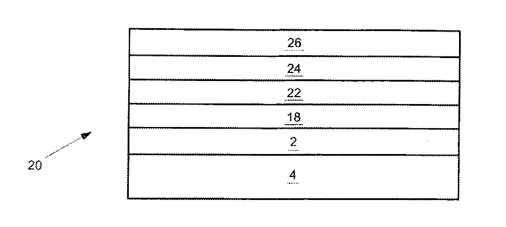 Electronic Device Having an Electrode With Enhanced Injection Properties