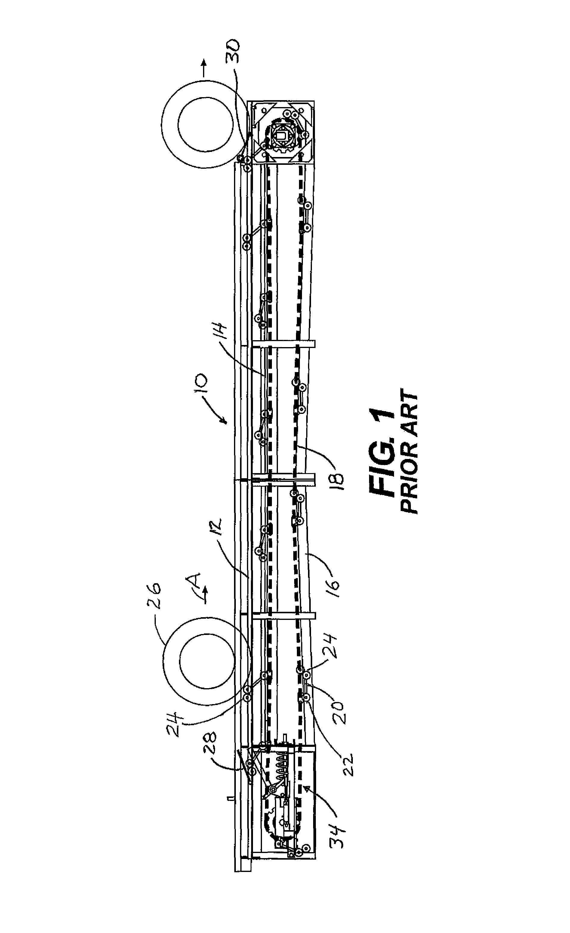 Roller assembly call up mechanism for a vehicle wash conveyor