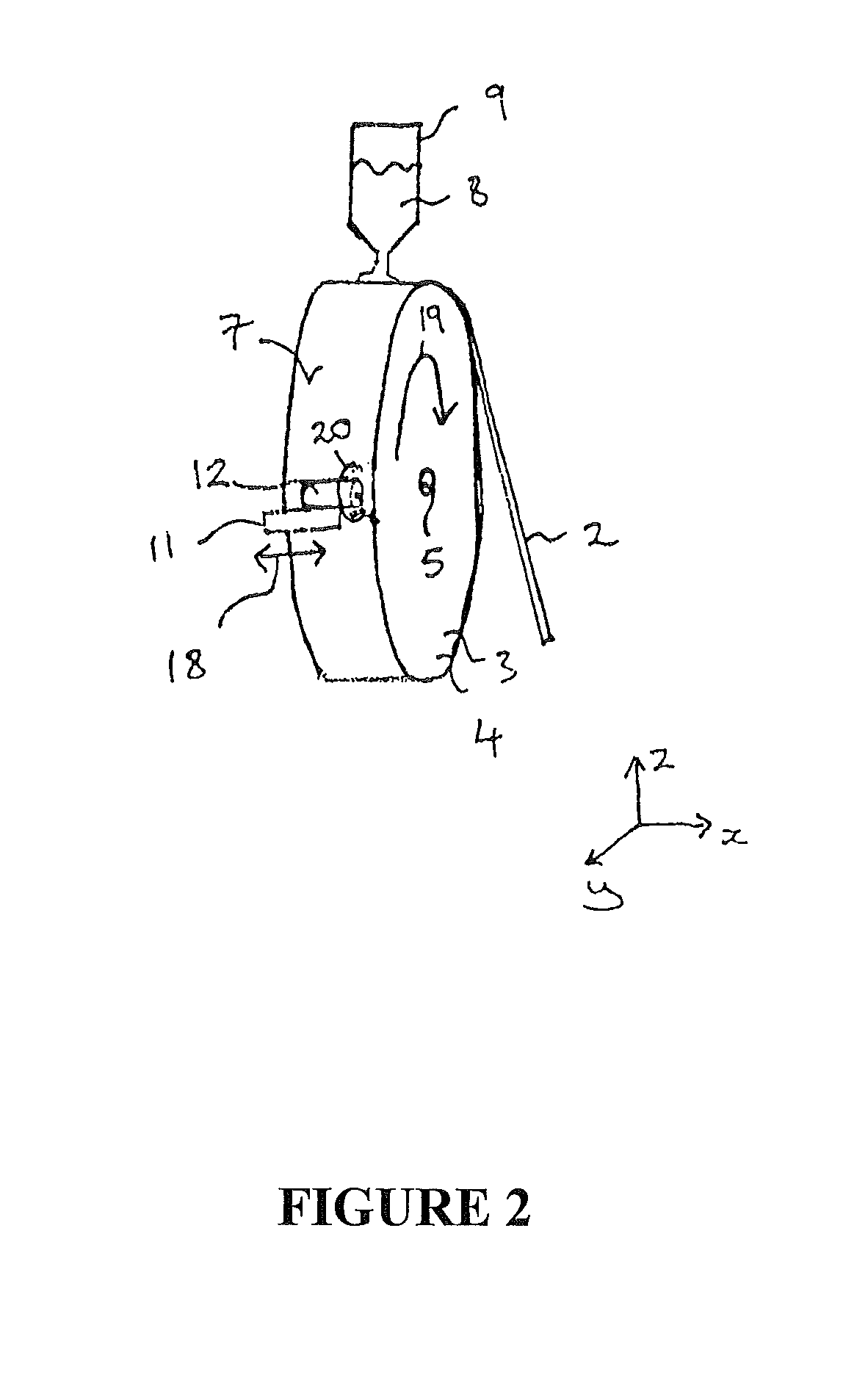 Device and method for the production of a metallic strip