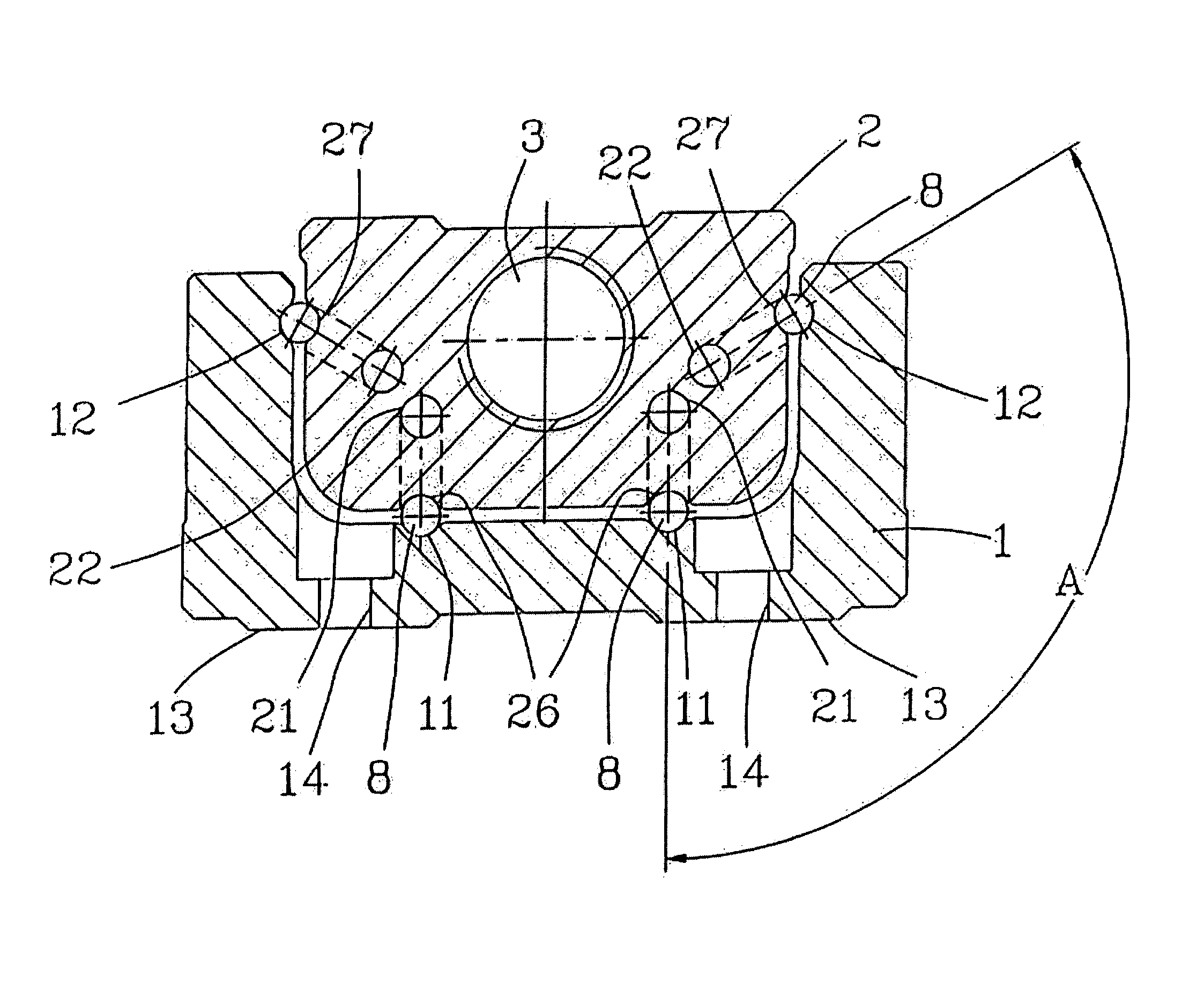Guide actuator with high radial direction load capacity