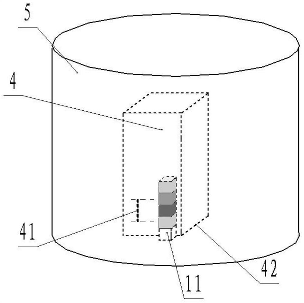 Marking card for marking position of metallographic inlay sample and use method of marking card