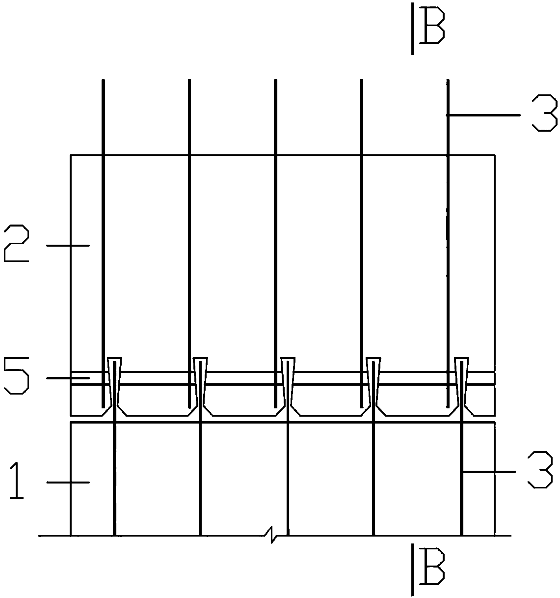 Ring rib pin tenon connection structure of concrete member and construction method thereof