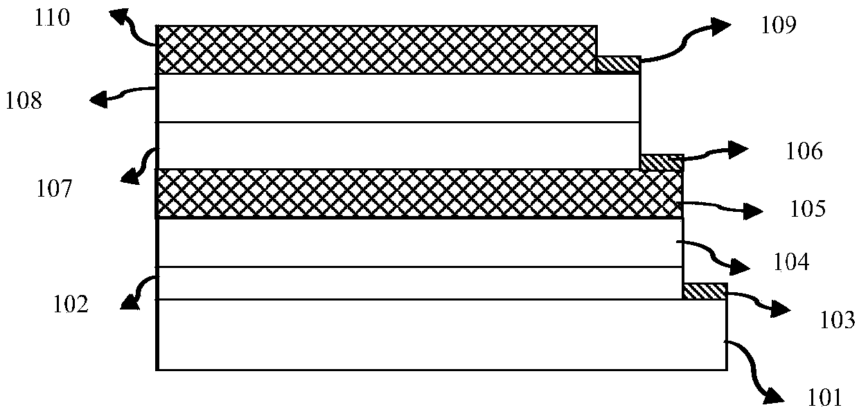 Laminated two-color infrared focal plane detector and preparation method thereof