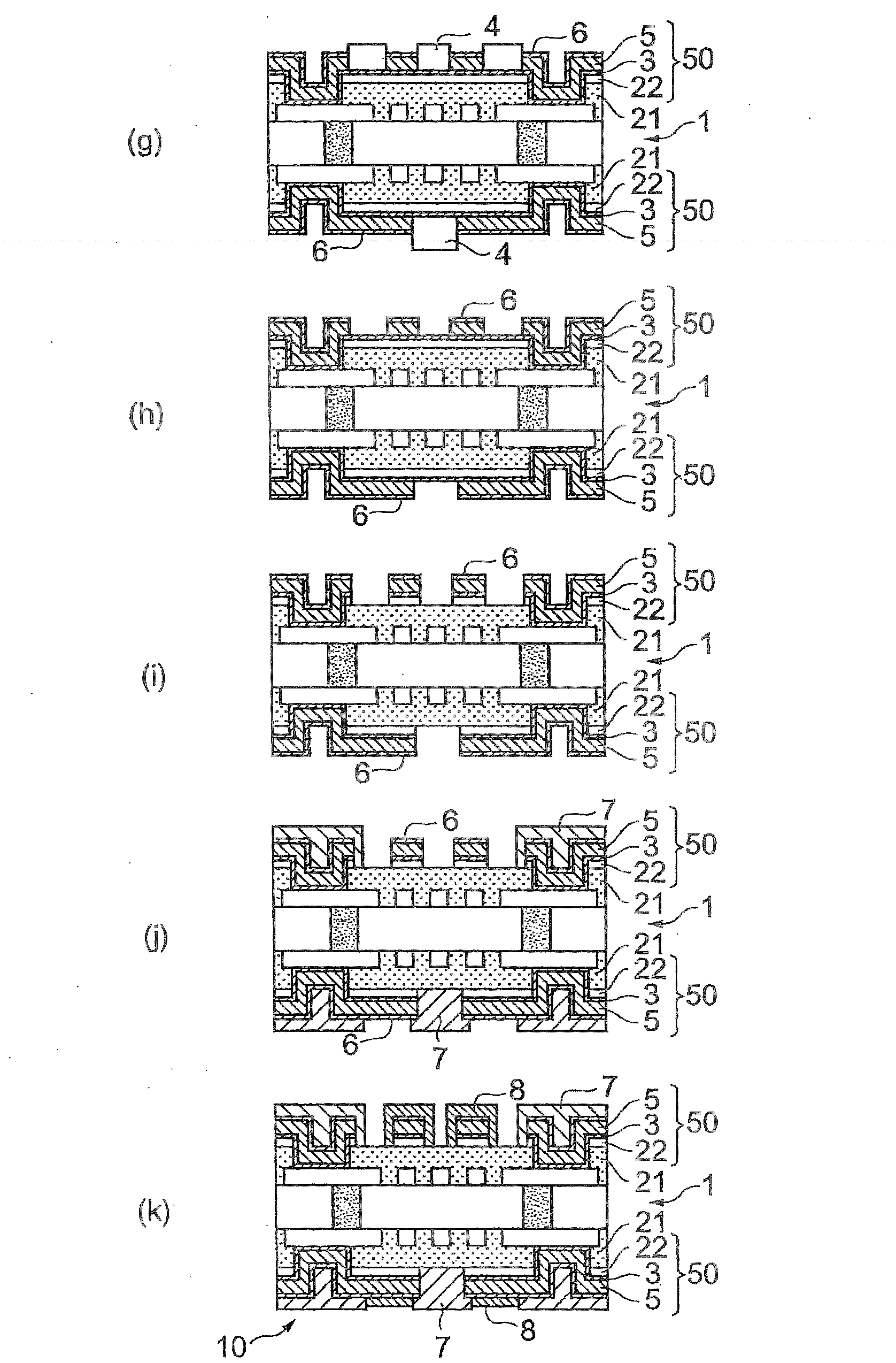 Substrate for mounting semiconductor chip and method for producing same