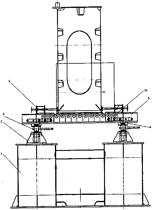 Jacking jig frame for main beam assembly