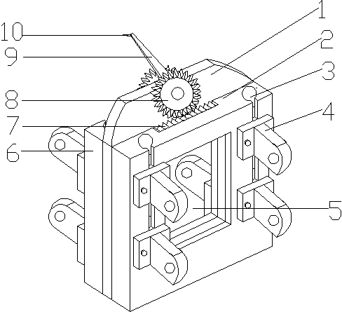 Novel longitudinal double-pressing-roller position adjustment bracket
