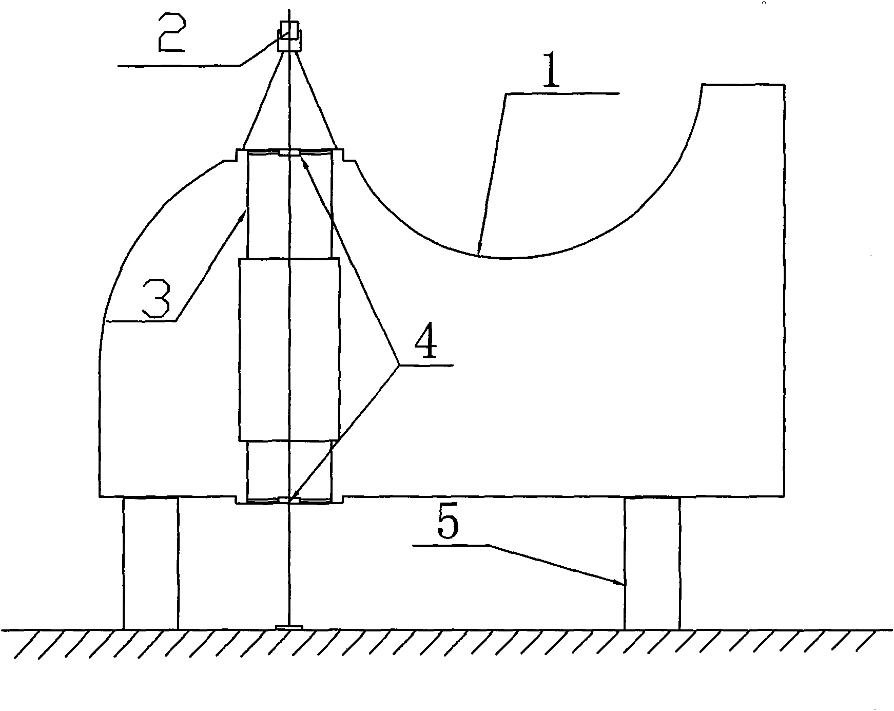Method for boring hole on screw shaft pipe subsection in supertanker construction