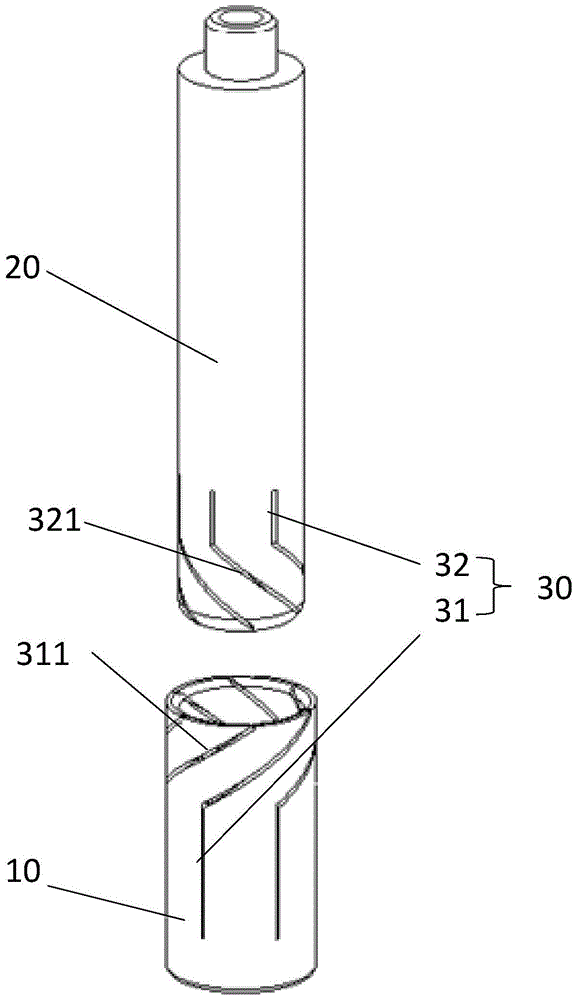 Grounding switch contact and direct-acting plug-in grounding switch with same