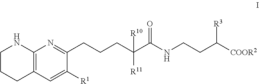 Tetrahydronaphthyridinepentanamide integrin antagonists
