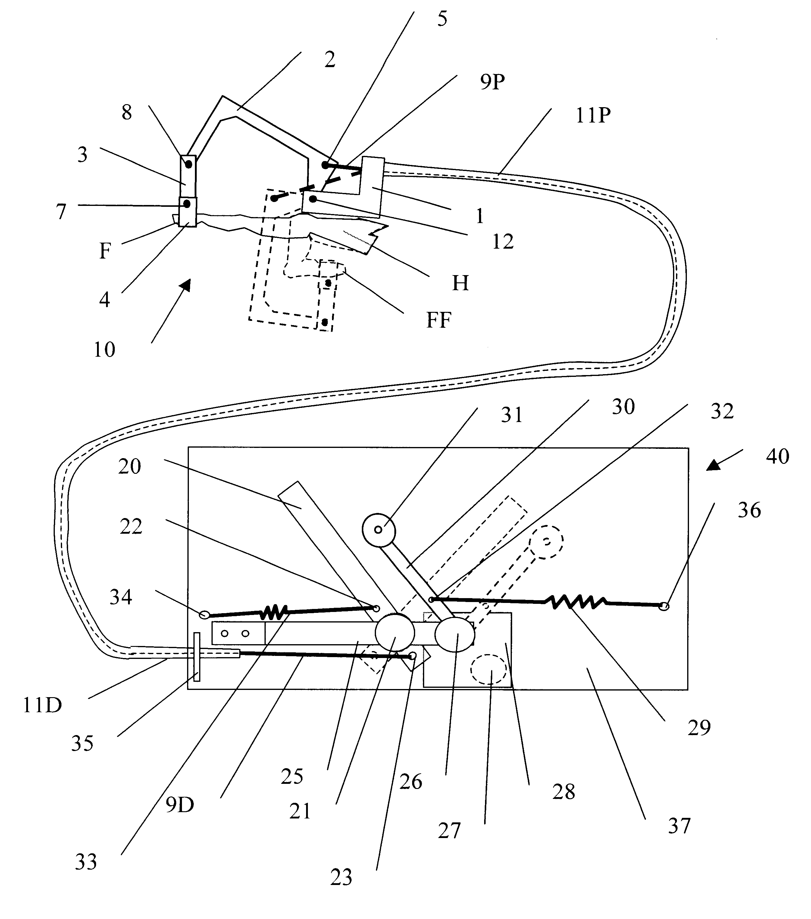 Force display master interface device for teleoperation