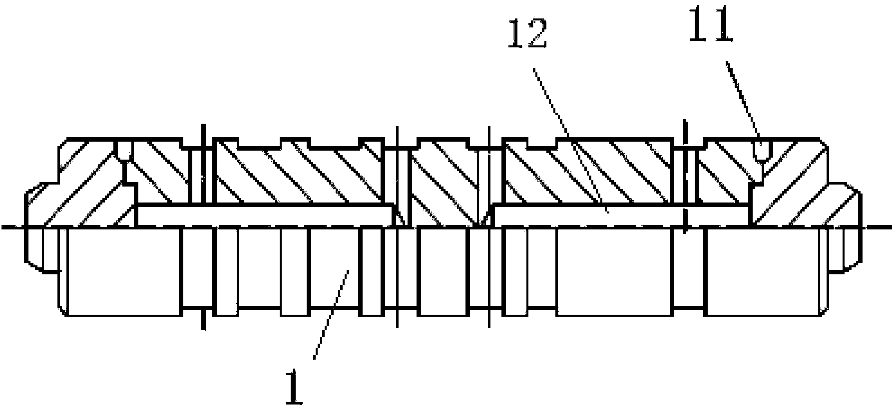 Blind valve element of G-type electromagnetic directional valve and manufacturing method