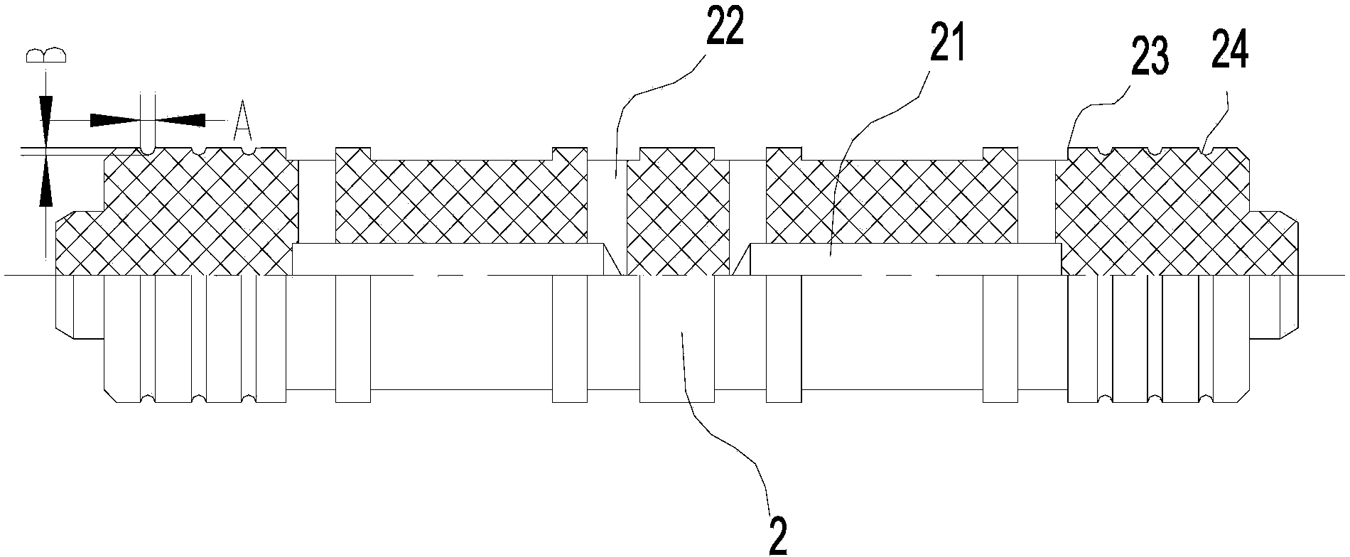 Blind valve element of G-type electromagnetic directional valve and manufacturing method