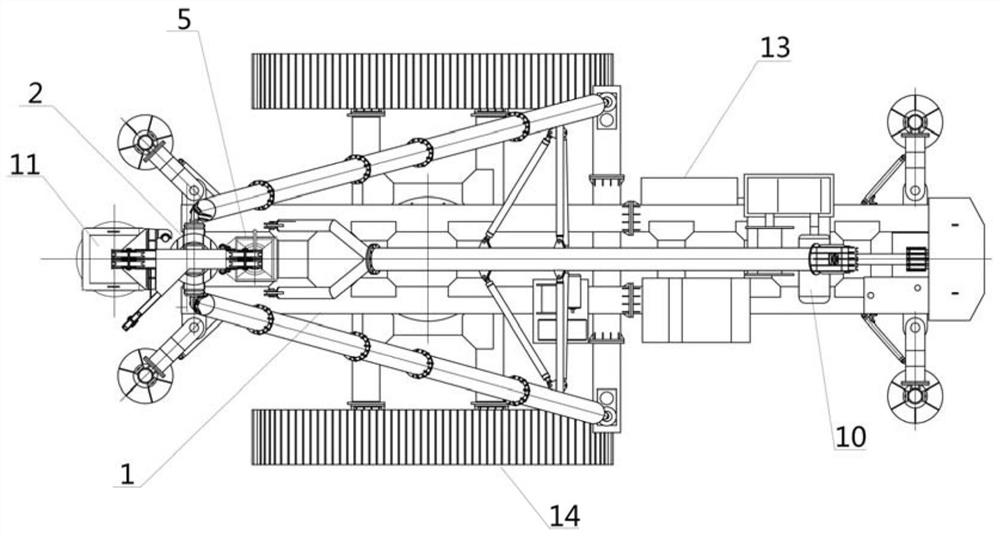 Cement-soil composite pipe pile integral forming machine and cement-soil composite pipe pile forming method thereof