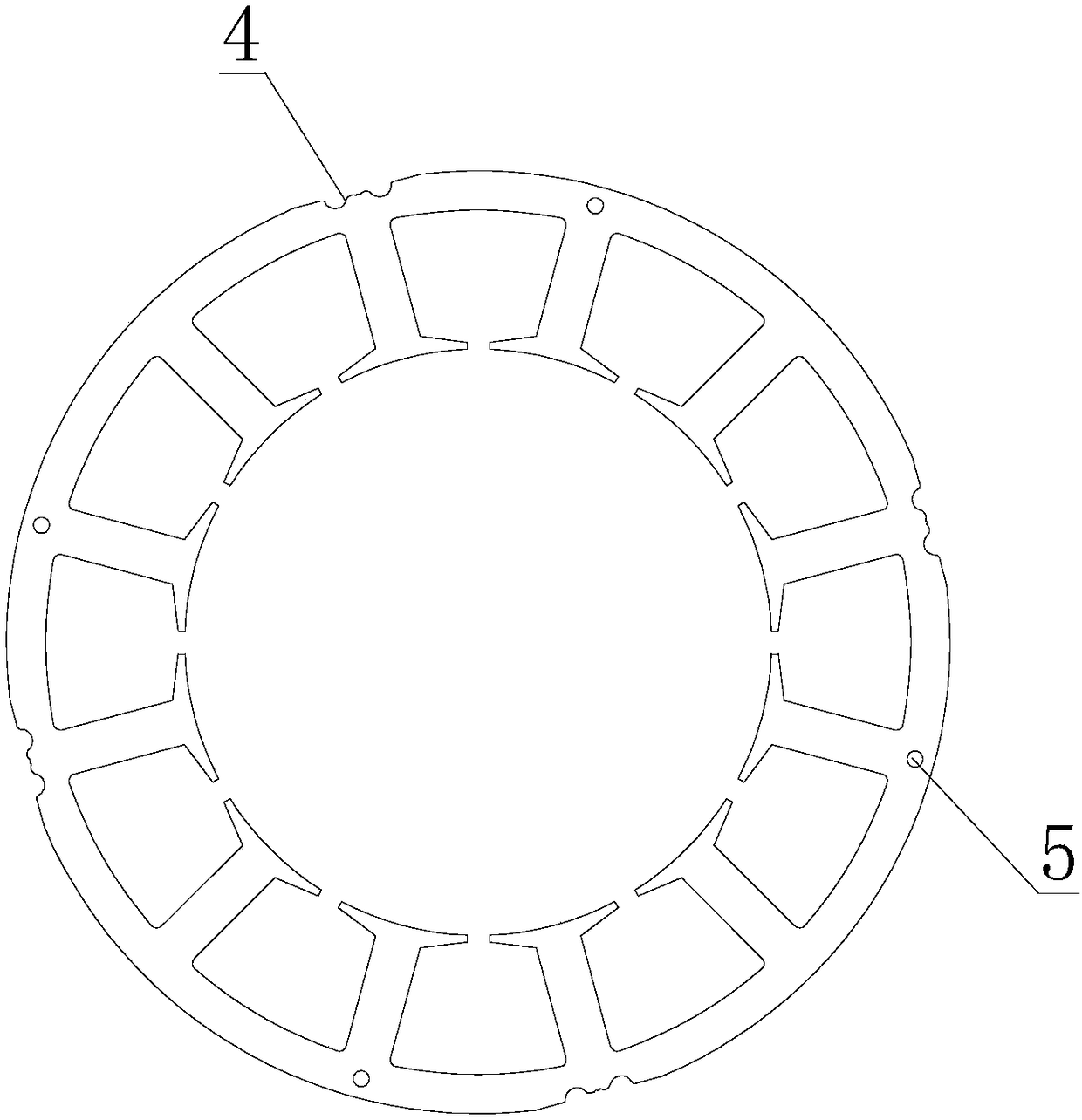 Novel permanent magnet motor stator iron core