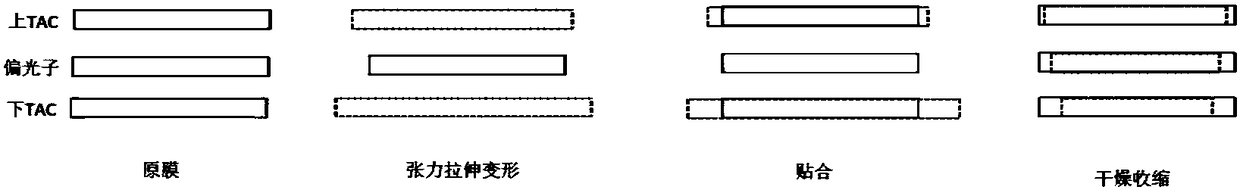 Method for regulating warpage of polarizer