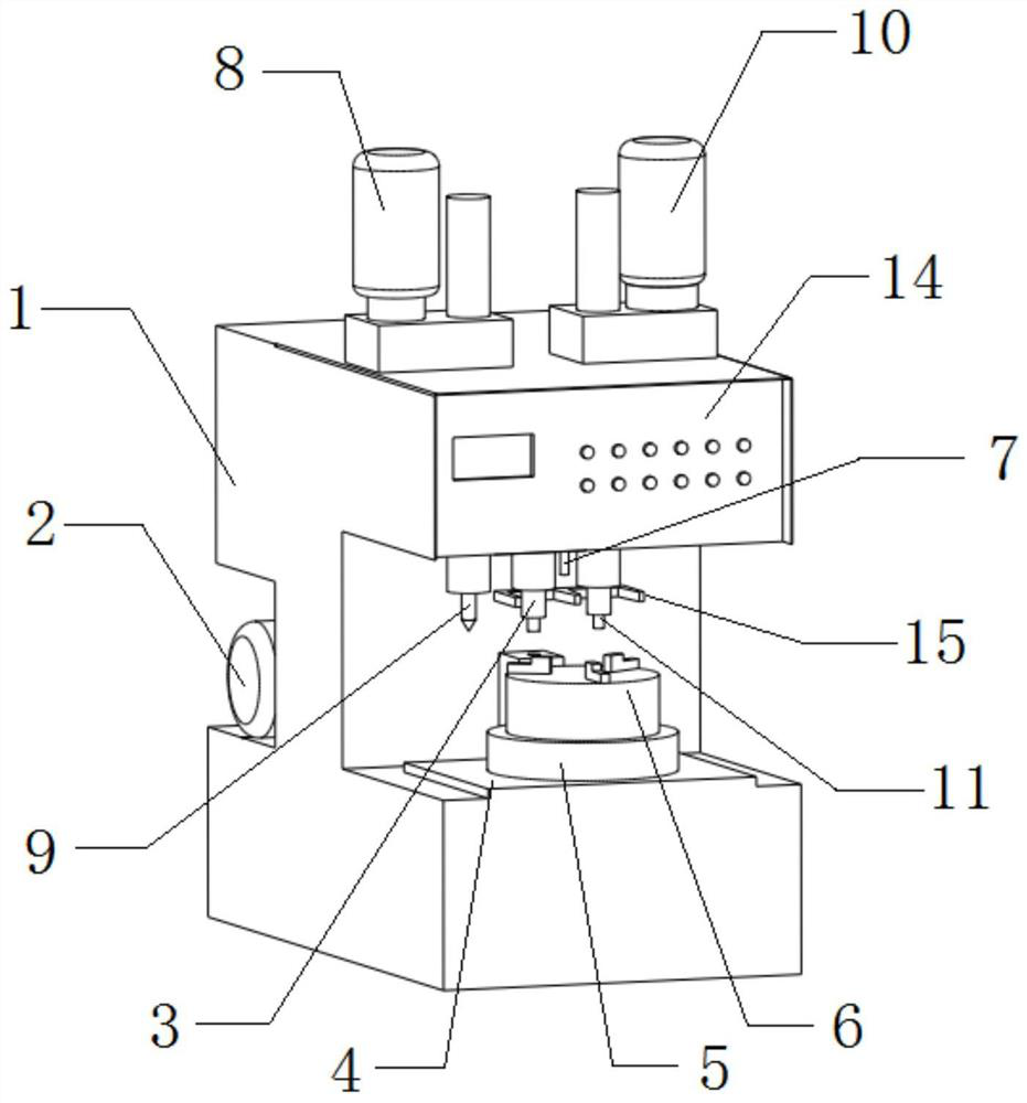 Drilling, punching and tapping all-in-one machine for square and round flange end plates