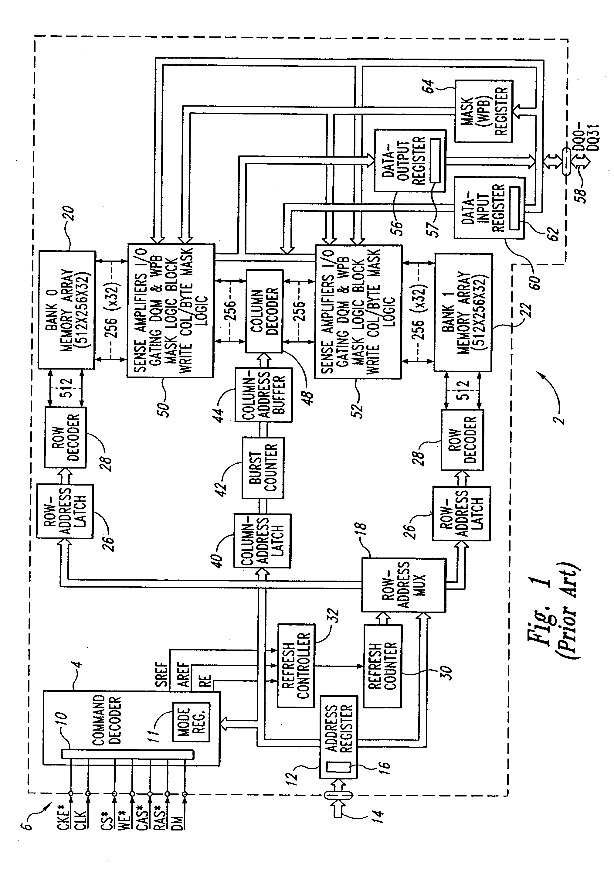 Memory device and method having low-power, high write latency mode and high-power, low write latency mode and/or independently selectable write latency