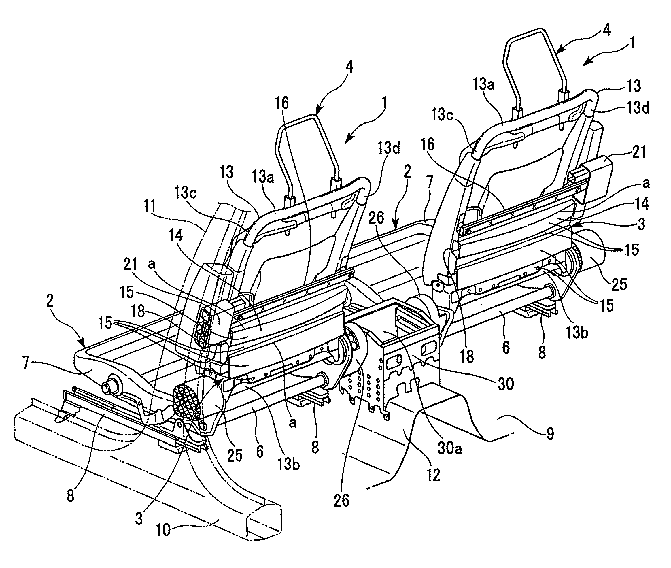 Load transmission body for vehicle