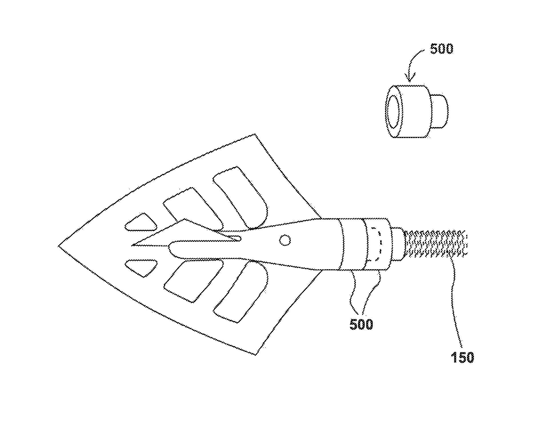 Modular adjustable weight arrow tip