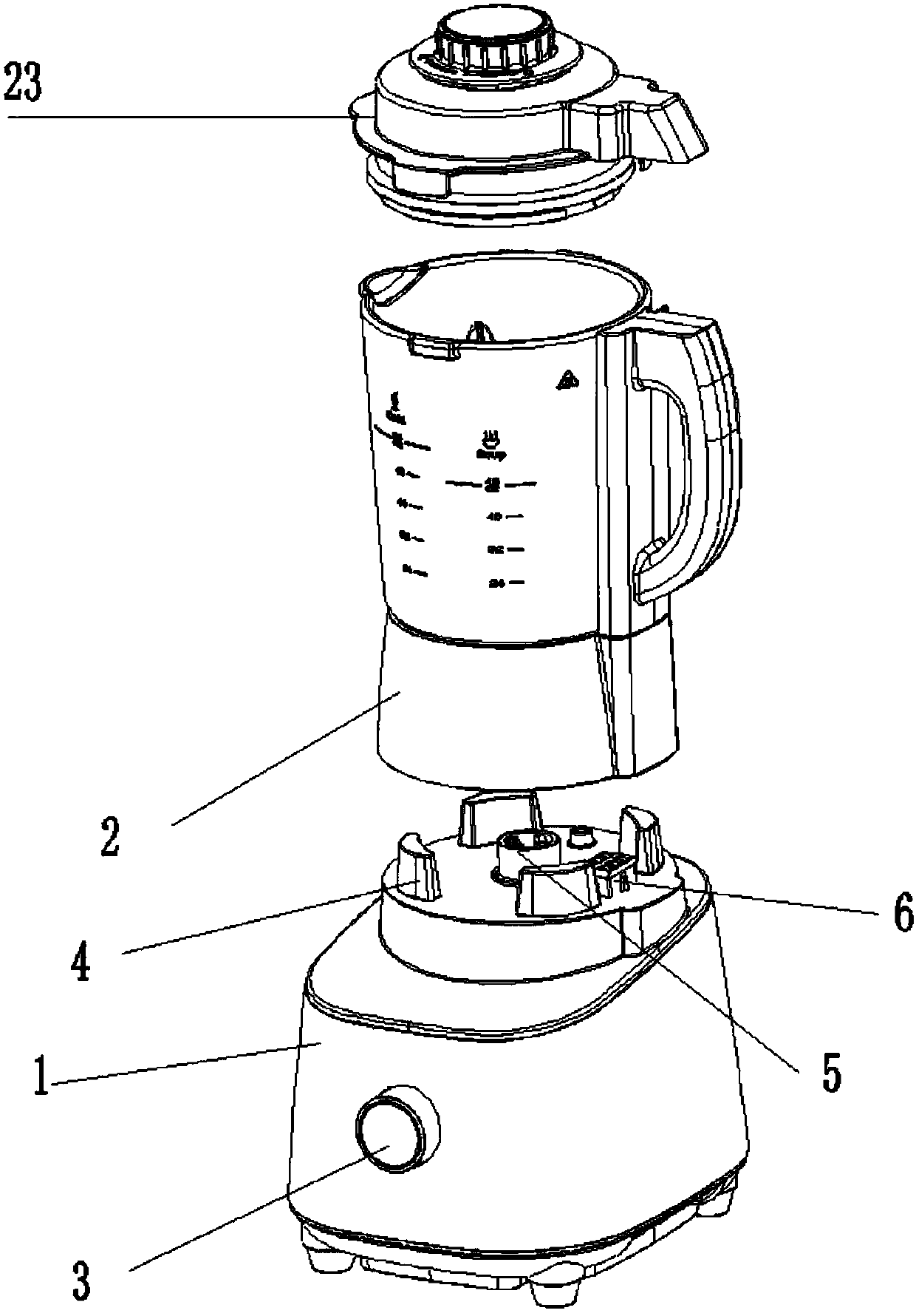 Food processor with high smashing efficiency