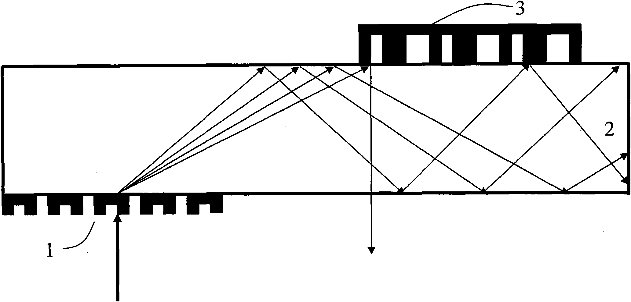 Subwavelength binary diffraction grating-based wavelength separator