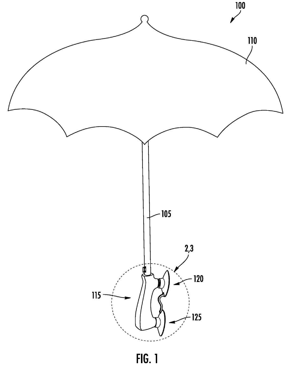 Removably mountable umbrella