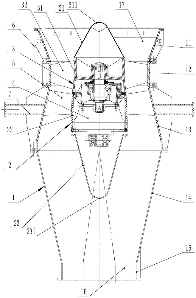 A submarine trenching device