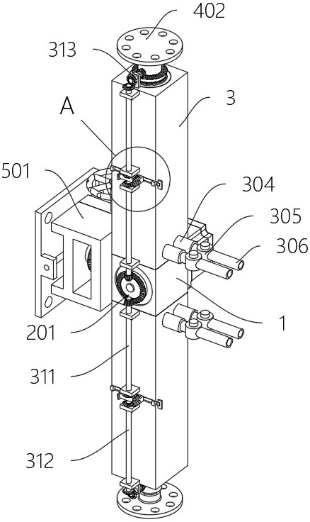 Telescopic rotary hydraulic cylinder for realizing rotary action