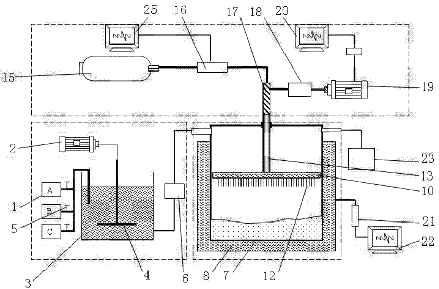 A device and method for preparing double-porosity transparent gas-bearing rock mass