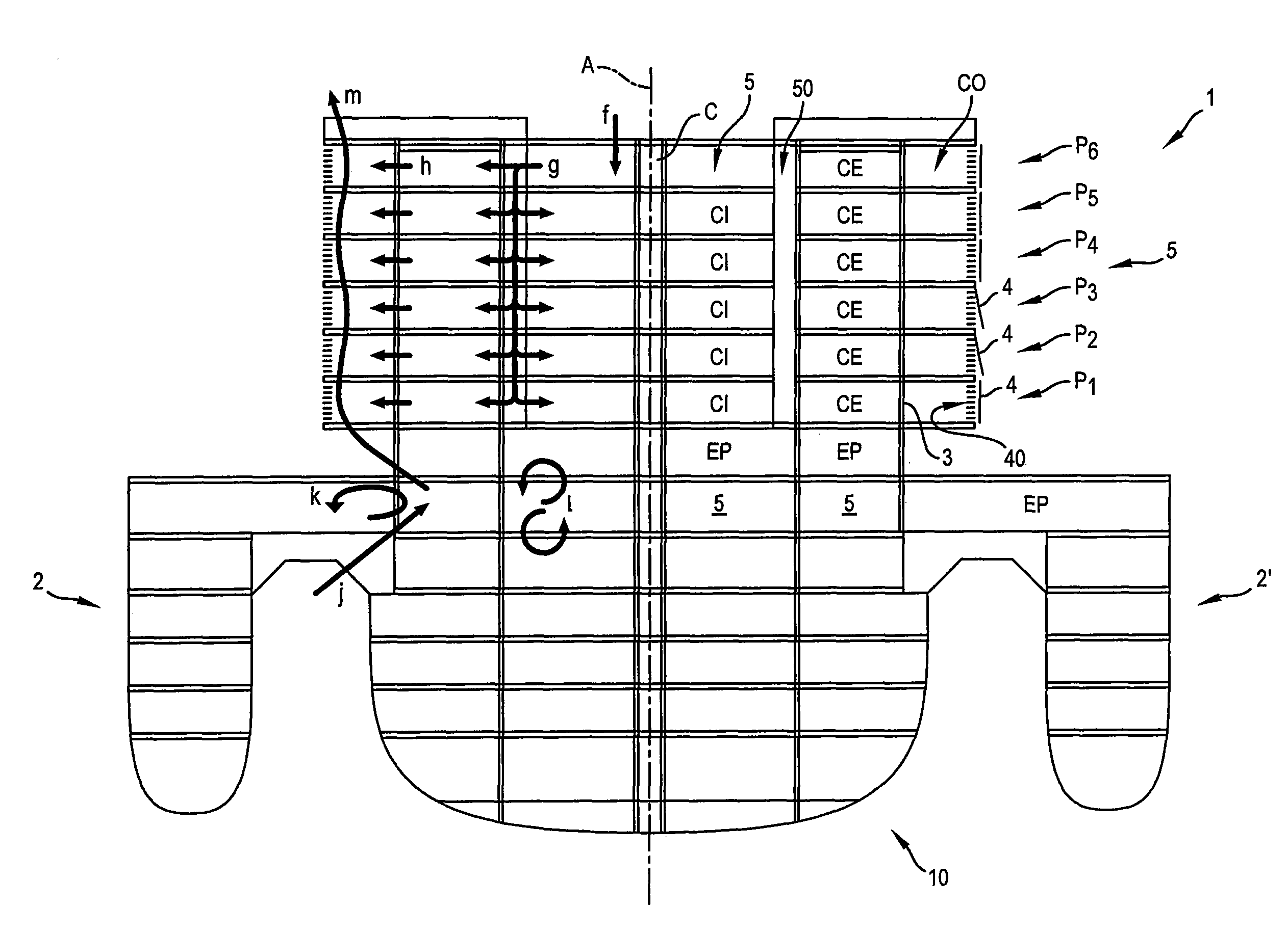 Passenger ship with outer passageways provided with ventilation means