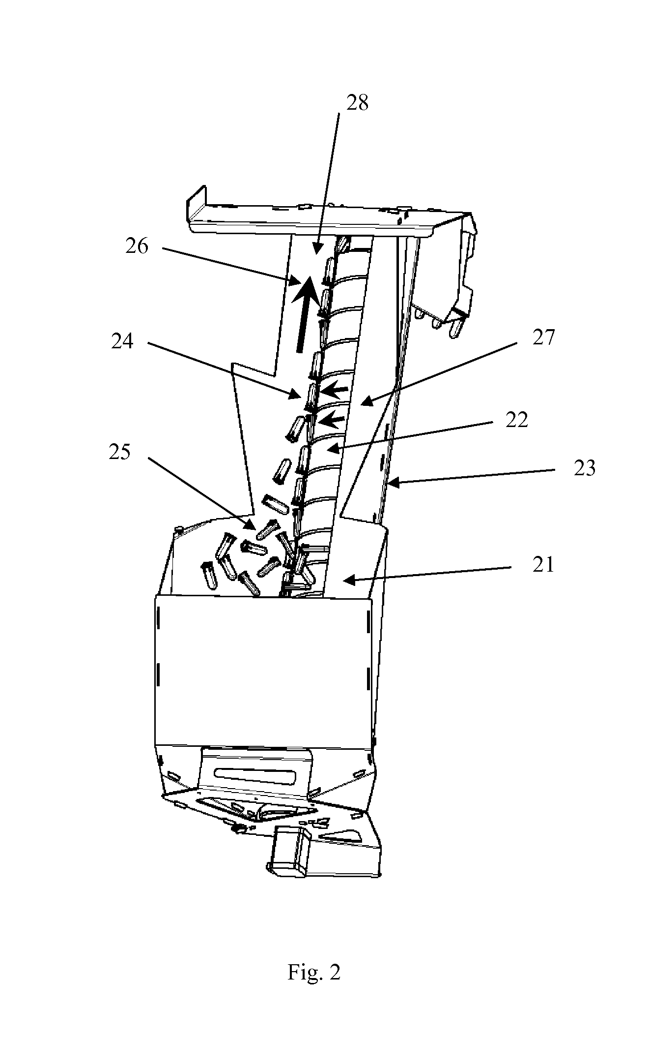 Device for transportation, separation and orientation of cuvettes