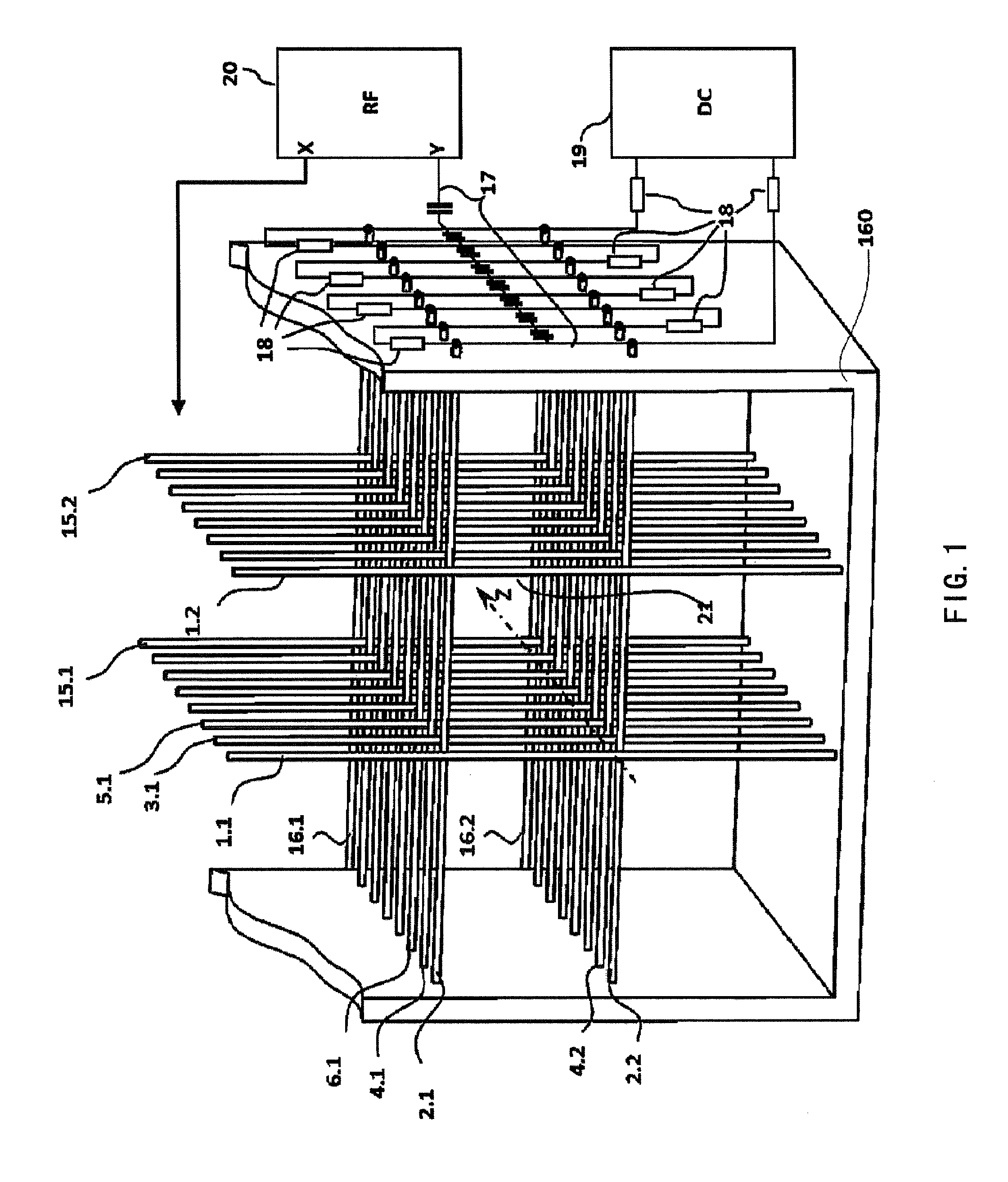 A wire electrode based ion guide device
