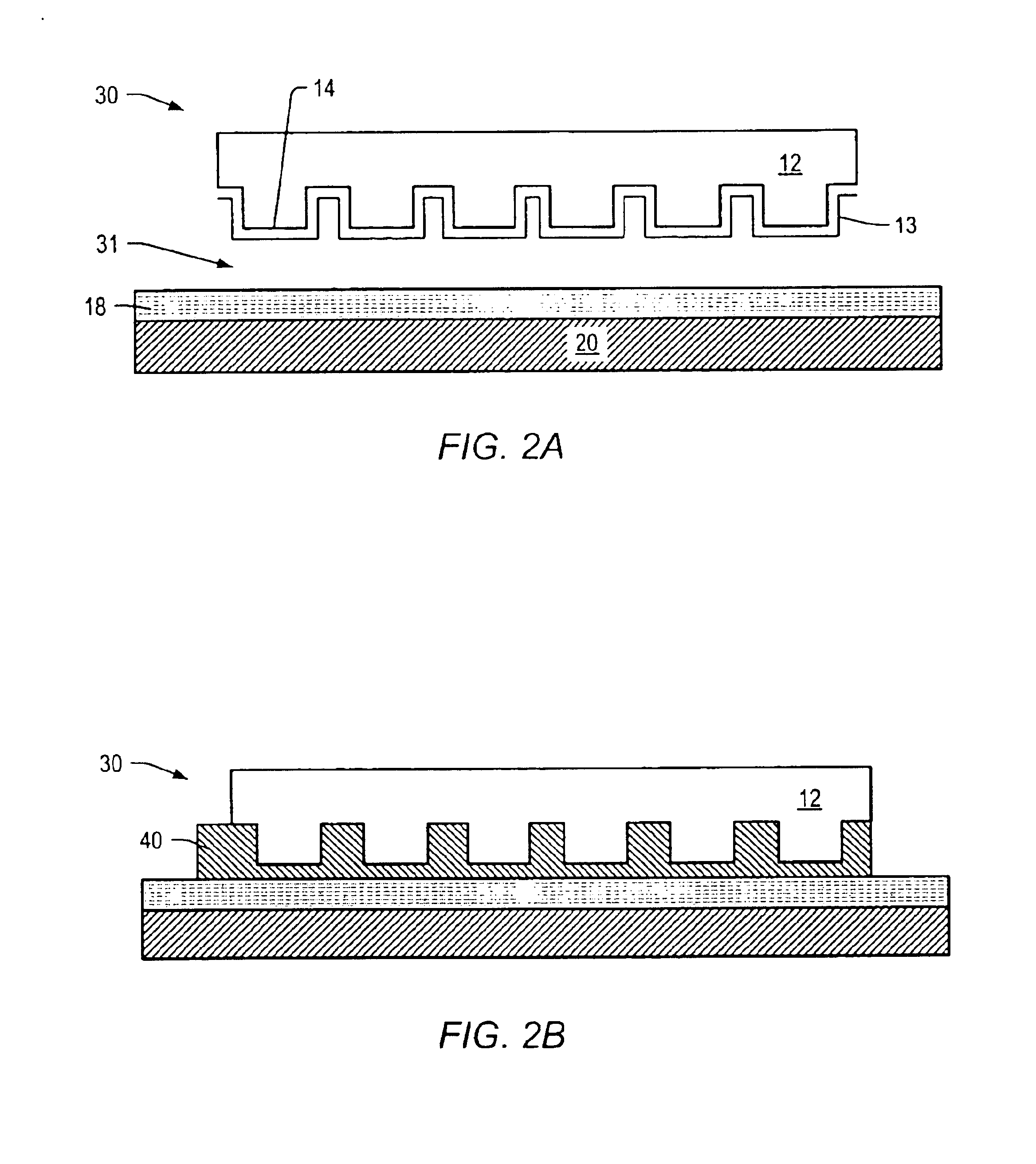 Dual wavelength method of determining a relative position of a substrate and a template