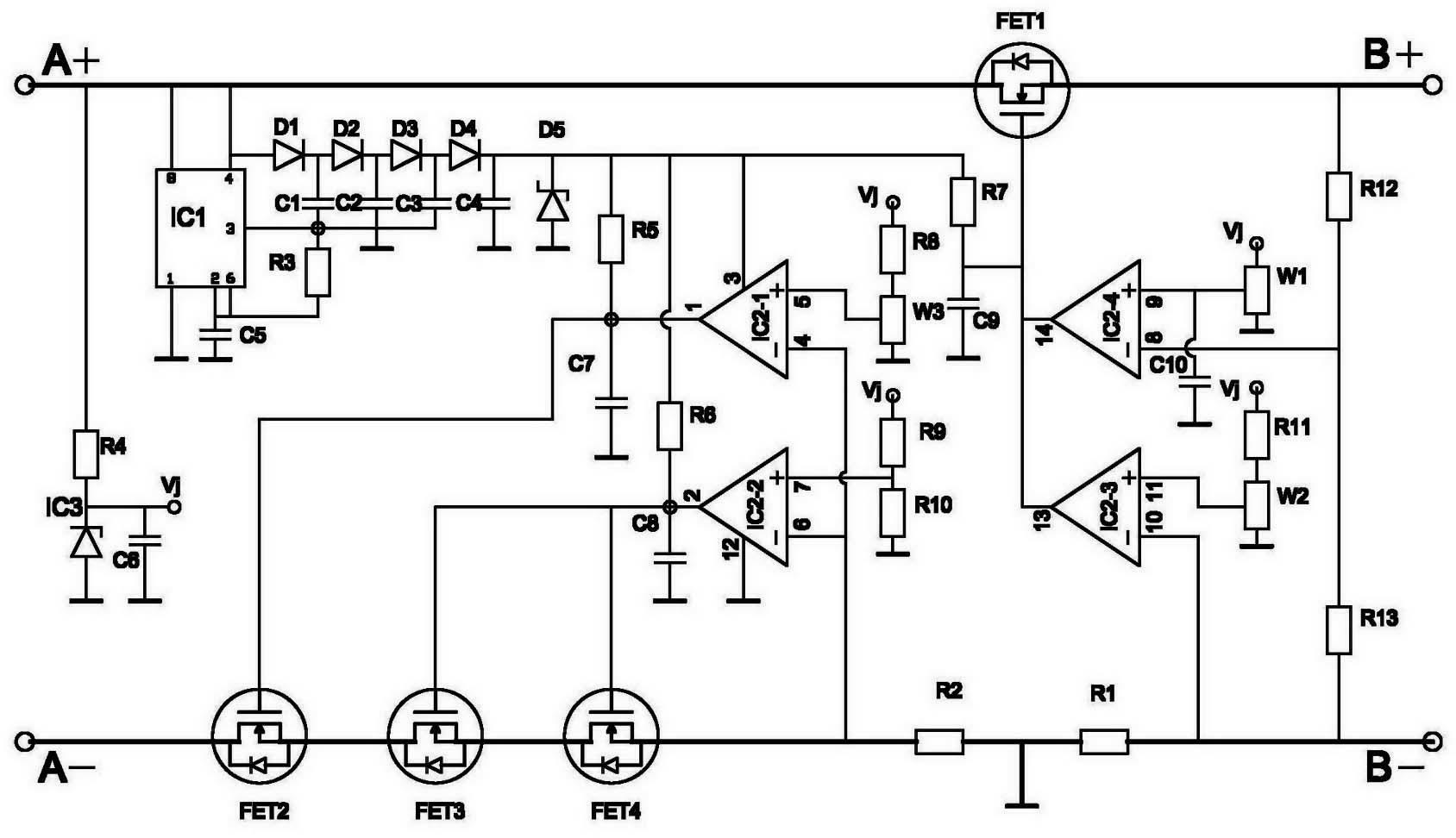 Series-connection current limiting circuit of miner lamp intrinsic safety power supply
