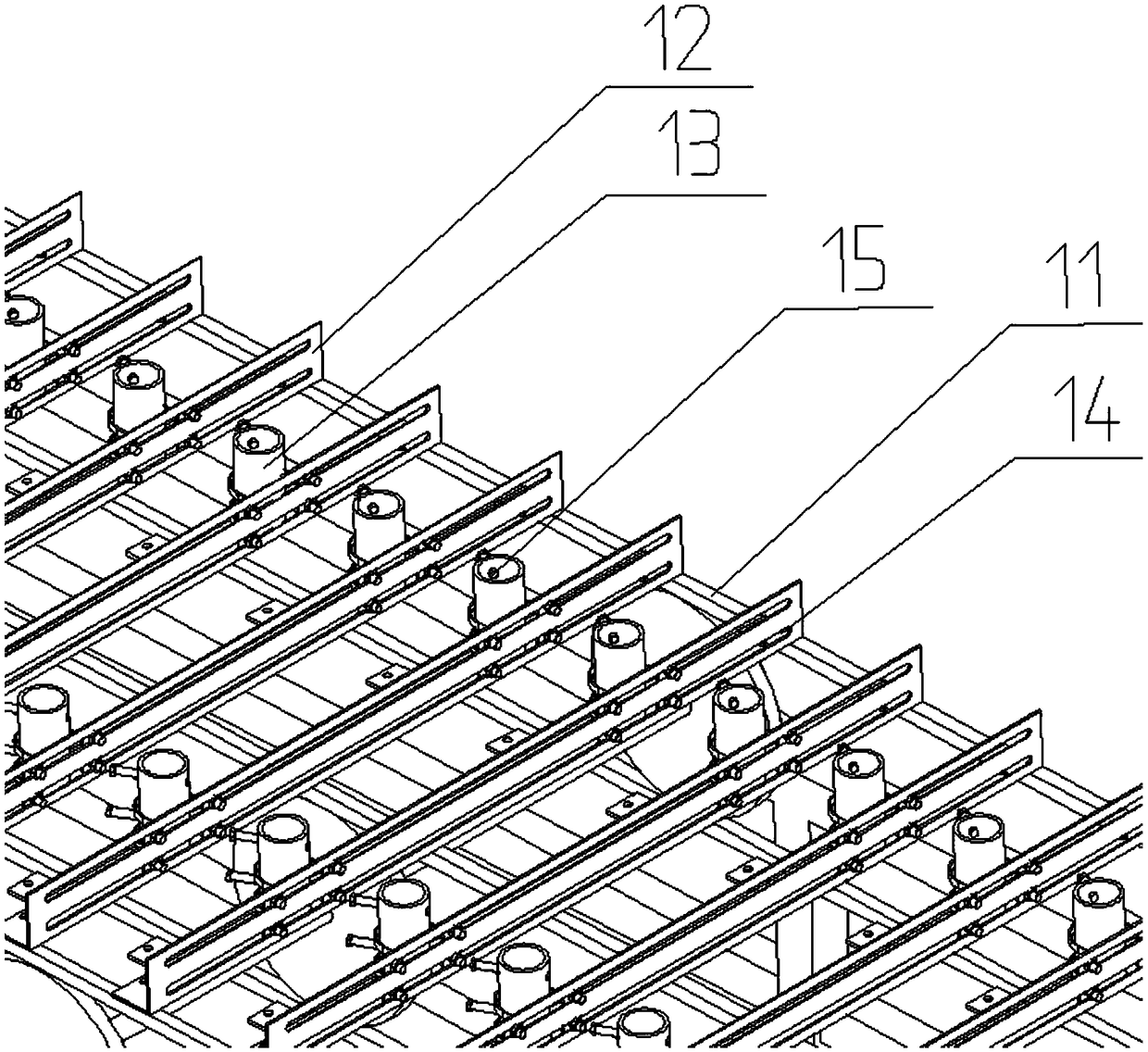 Multifunctional test bench for plucking chain type sunflower header test
