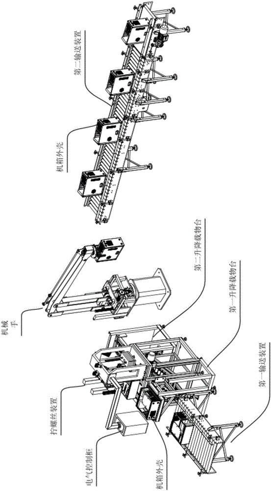Screw tightening mechanism for case shell and case assembly system
