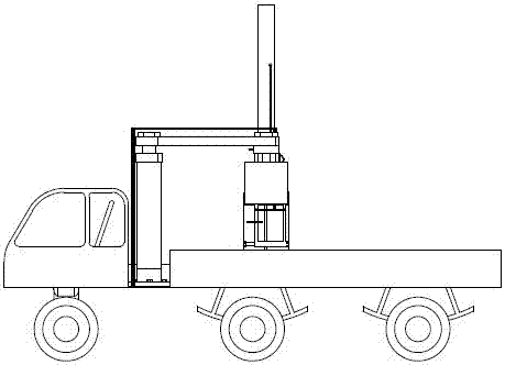 Vehicle transport automatic loading and unloading brick two oil cylinder side clamping equipment