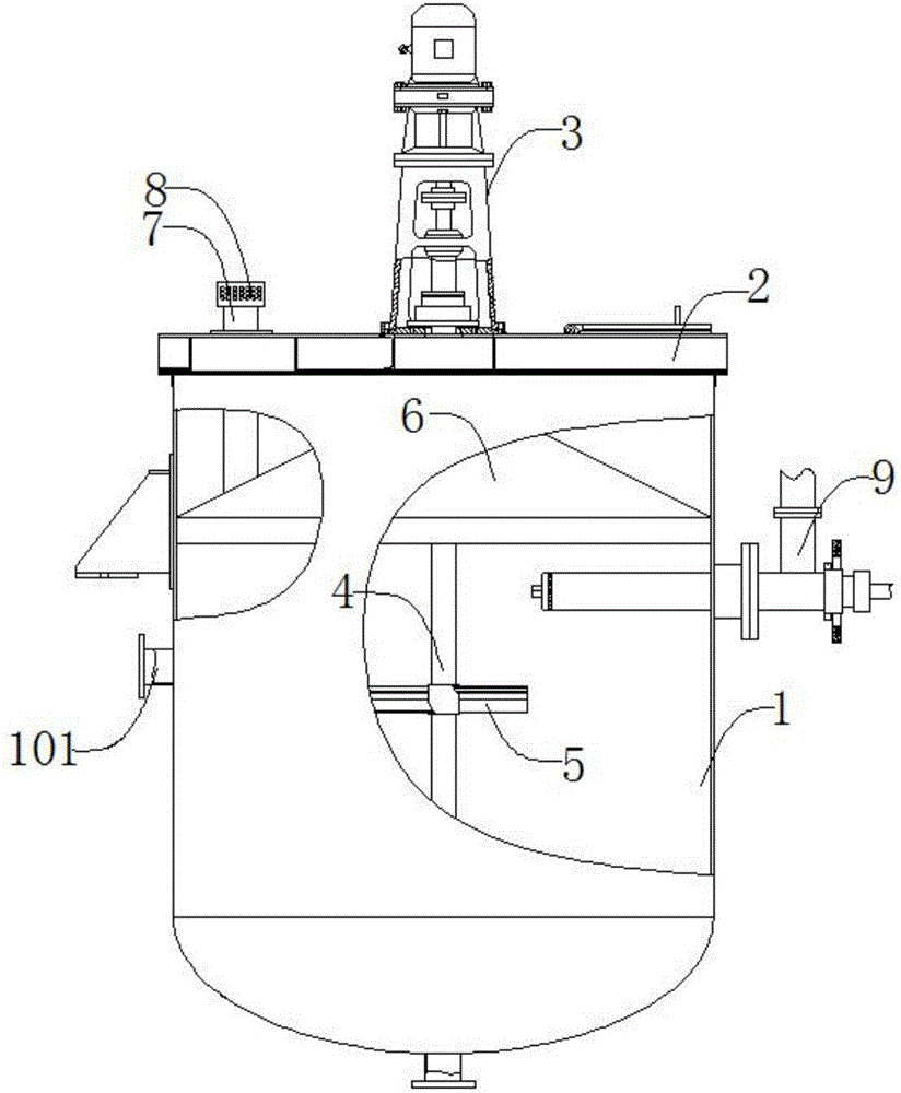 Uniform material spraying type reaction kettle